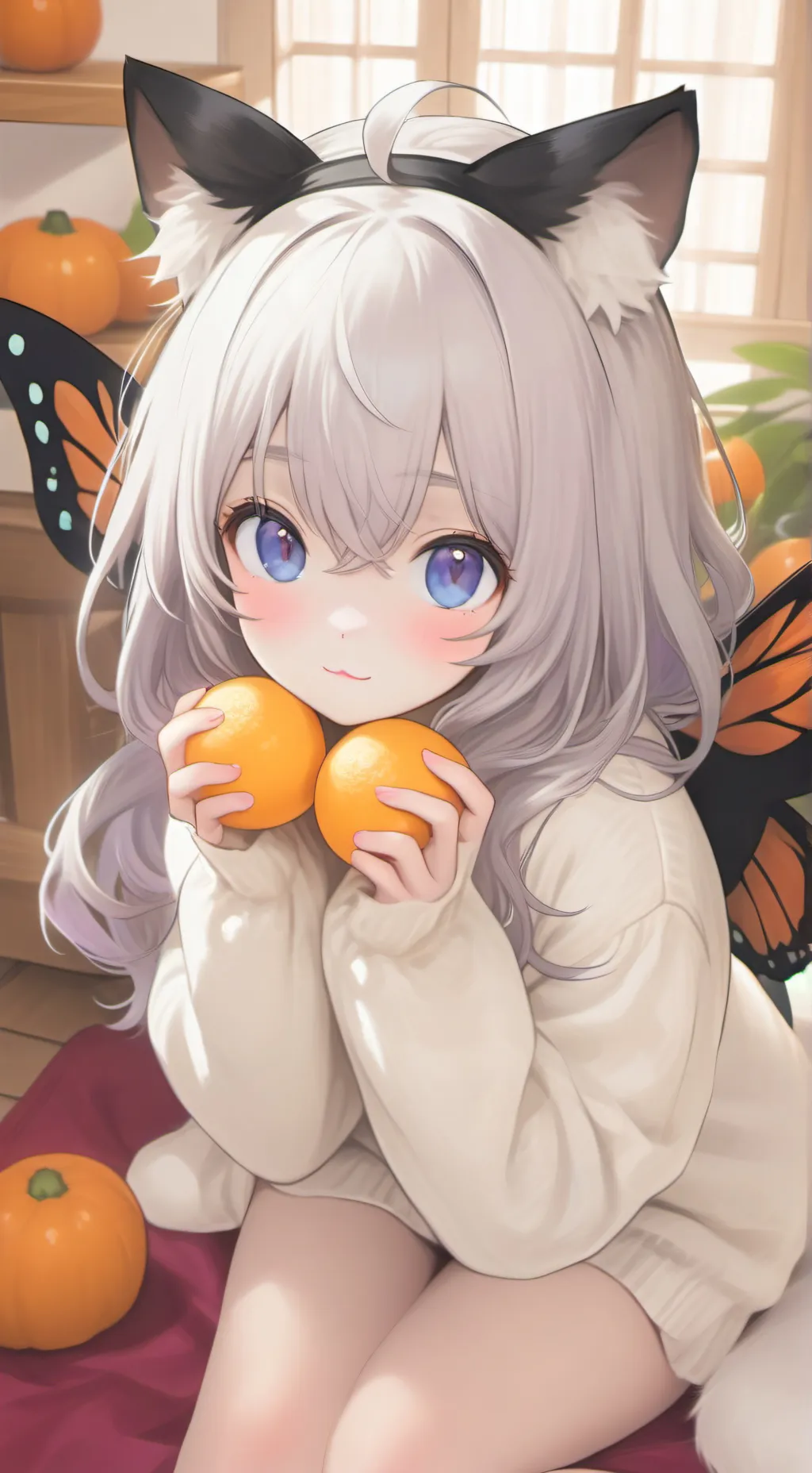 ai character: Cay Cat Furry background