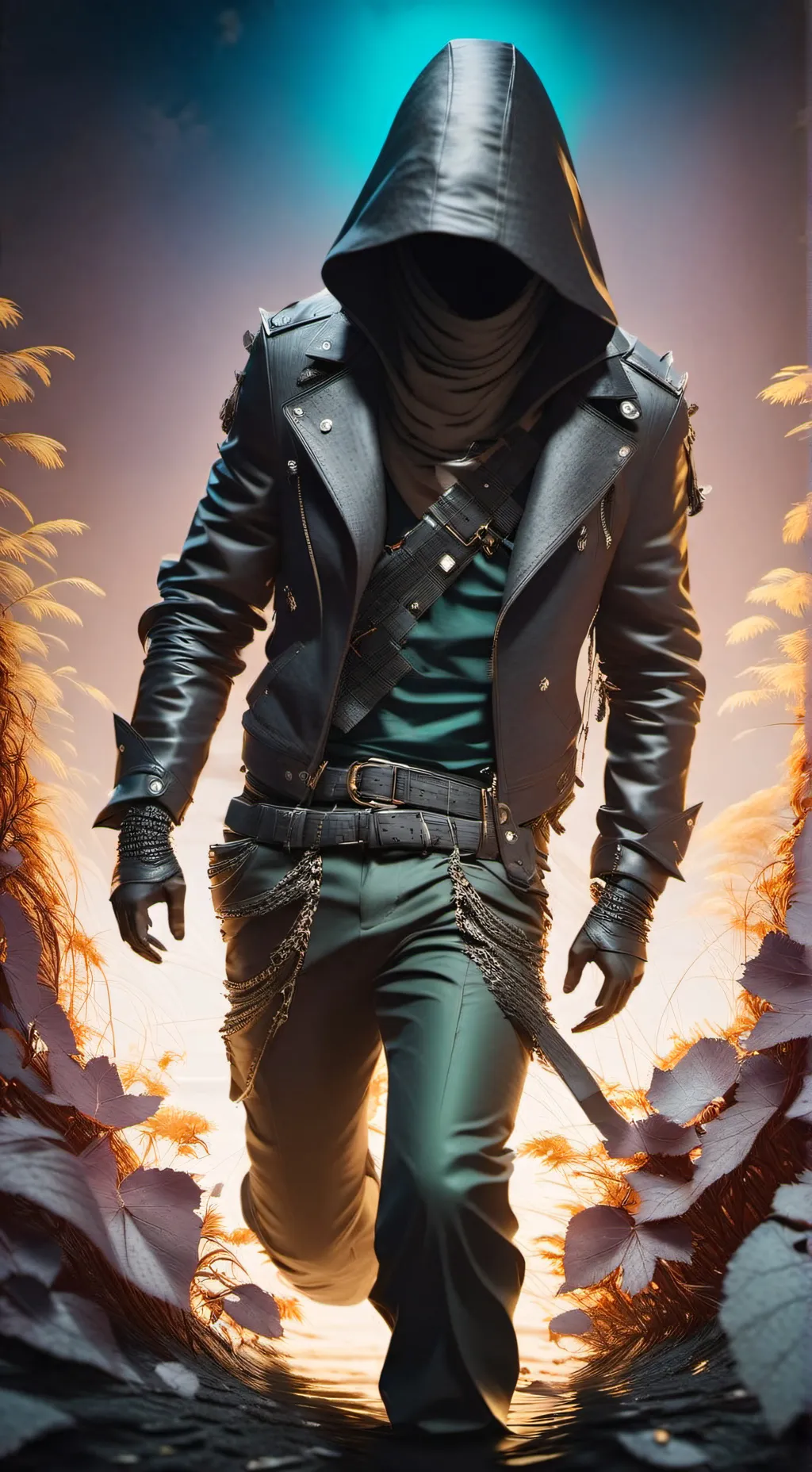 ai character: LEGENDS BlackCloak background