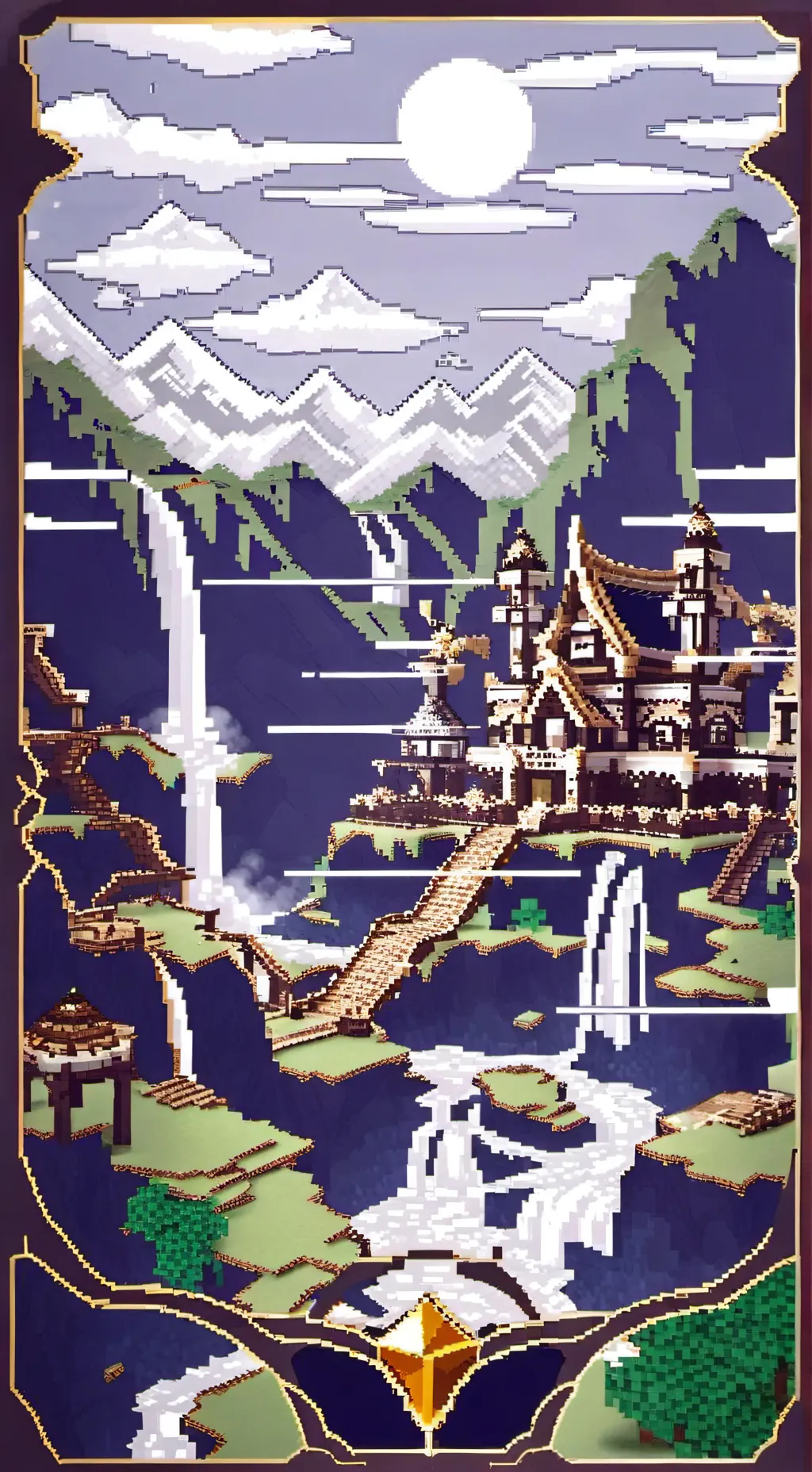 ai character: minecraft  background