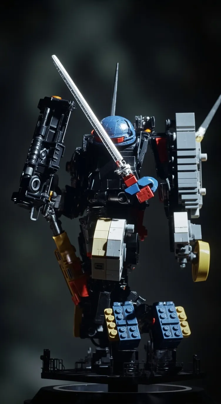 ai character: robot lego background