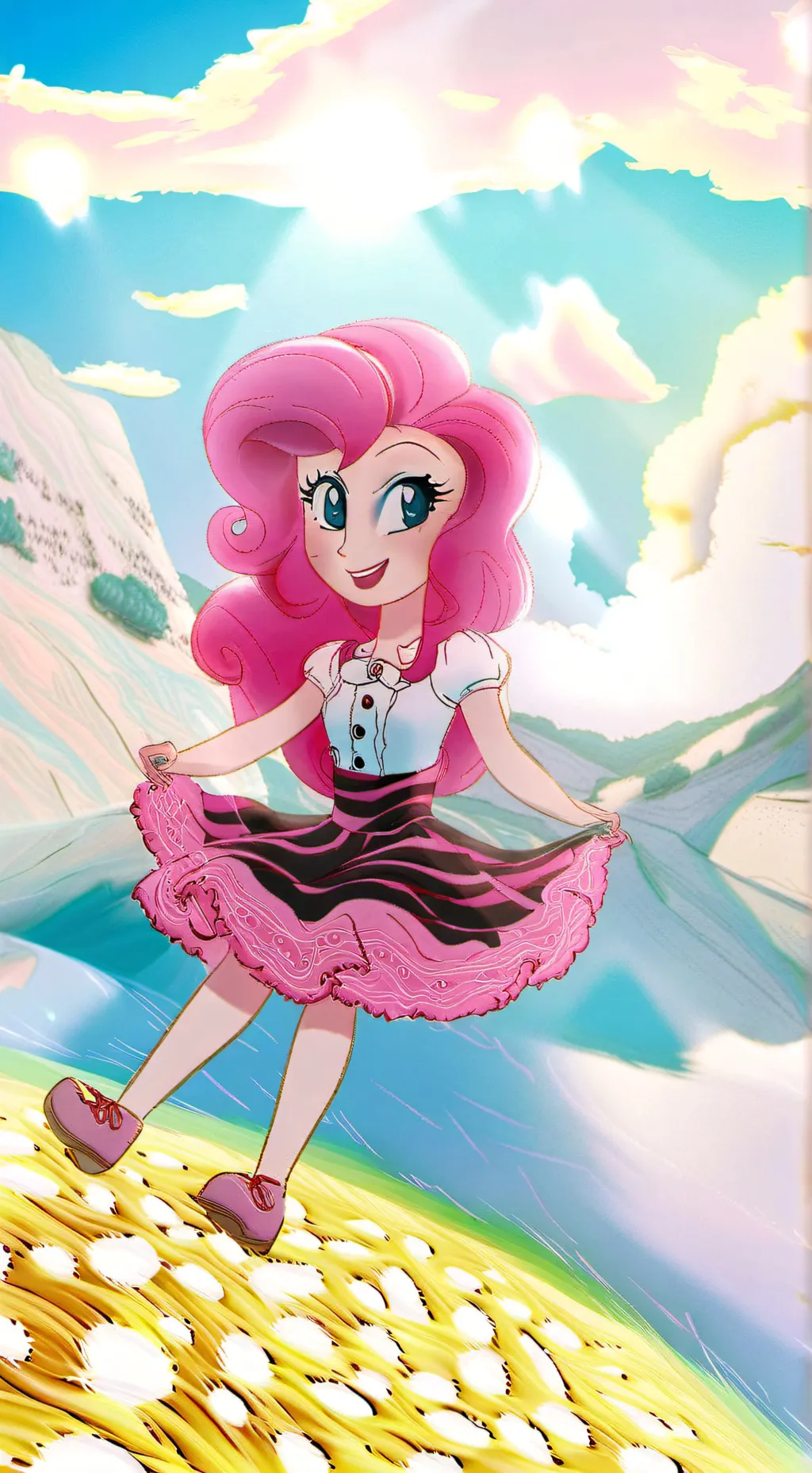 ai character: Pinky pie background