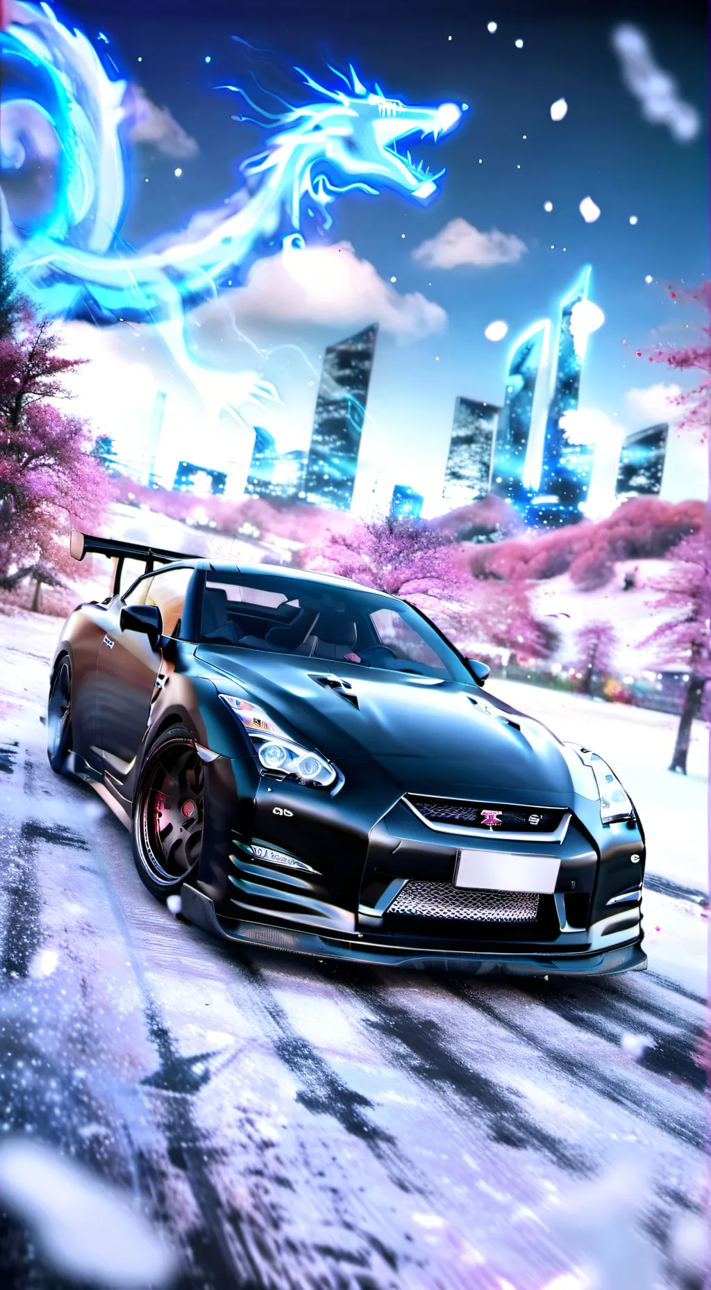 ai character: Nissan gtr background