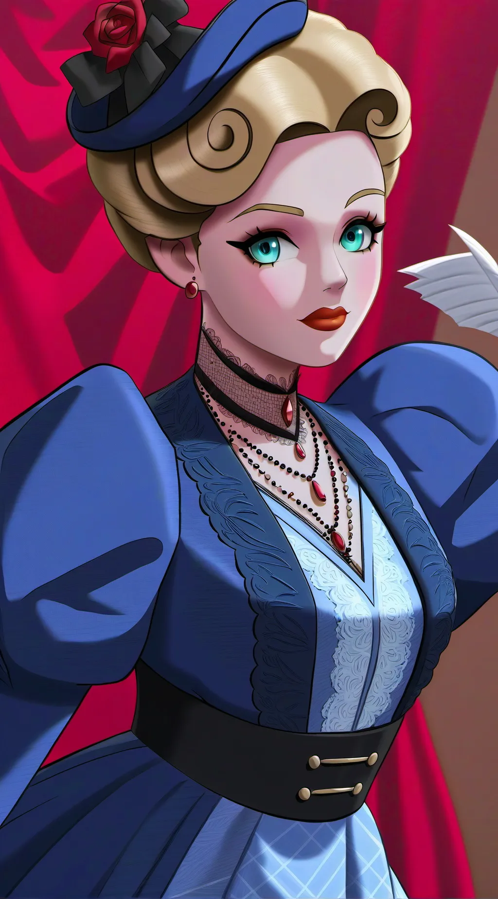 ai character: Victorian Bimbo  background