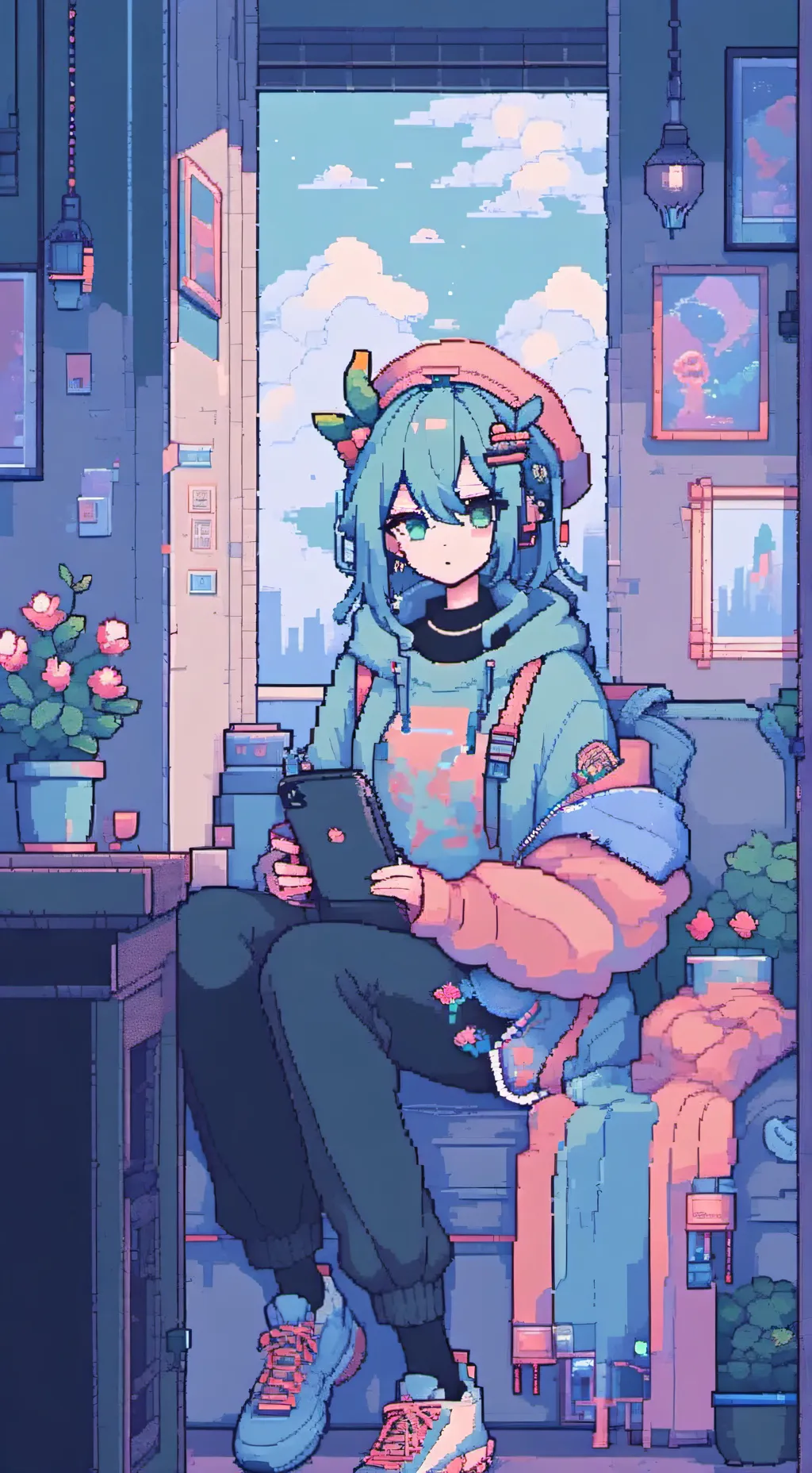 ai character: 🍓❤sprout❤🍓 background