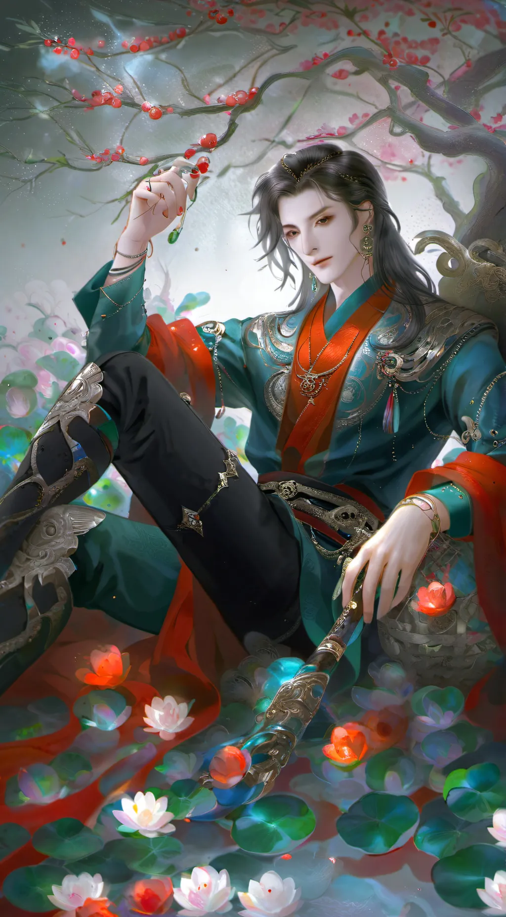 ai character: close ur eyes background