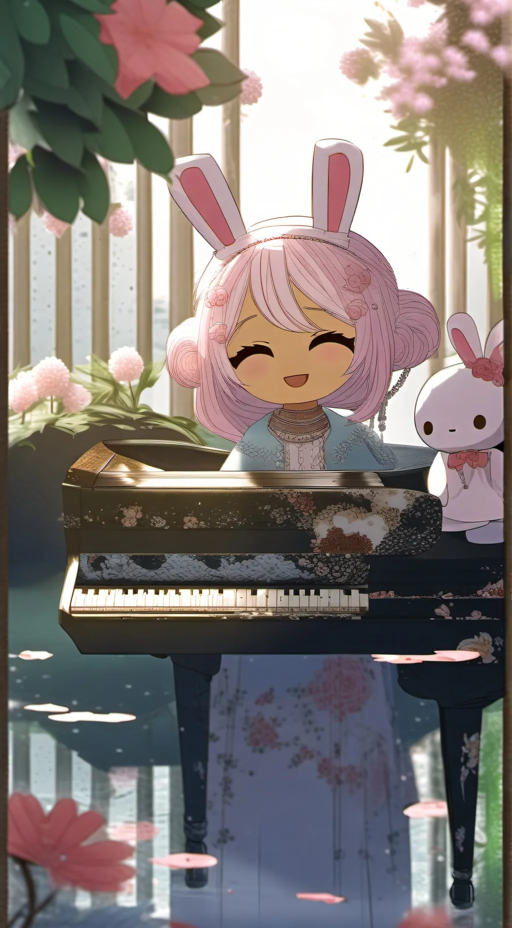 ai character: my melody humana  background