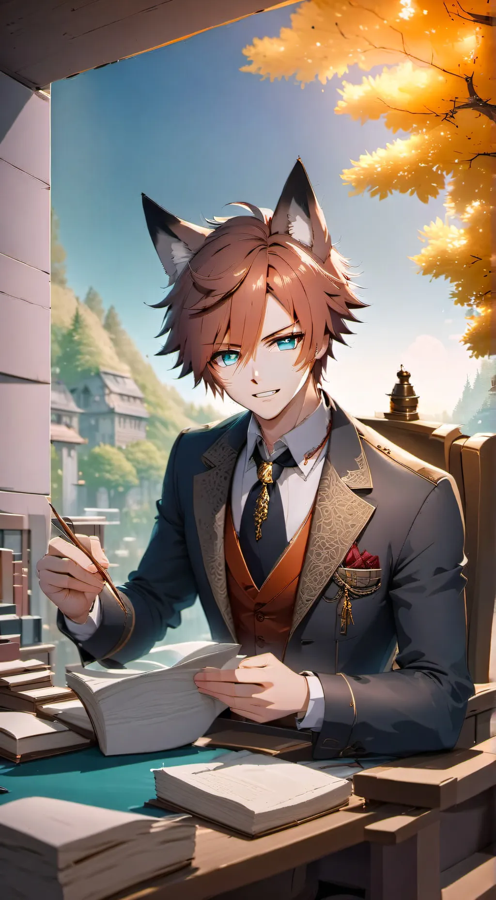 ai character: uka background