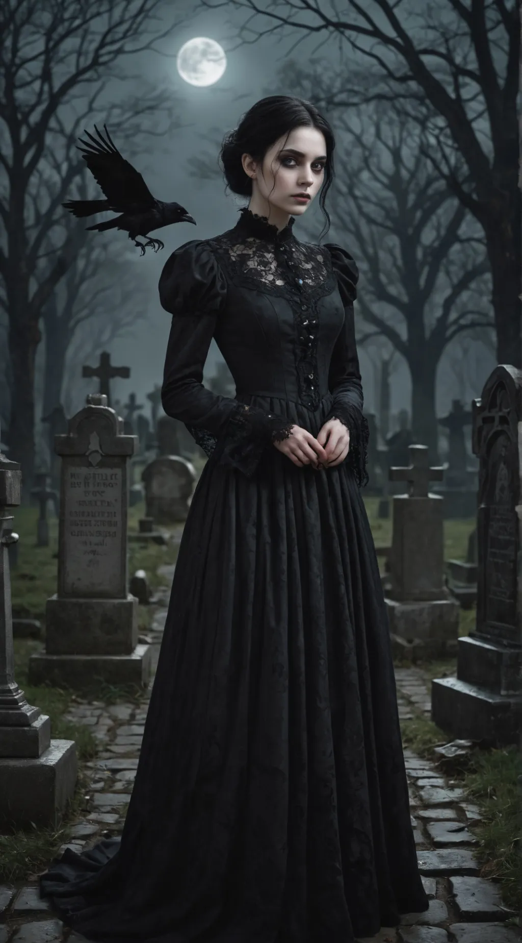 ai character: Wednesday Addams background