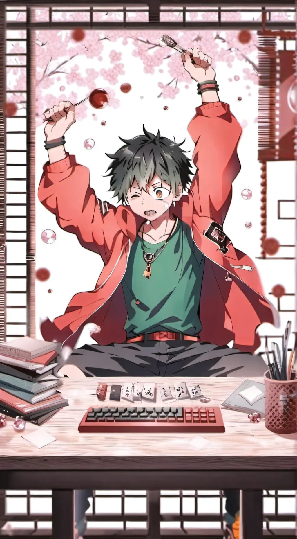 ai character: deku background