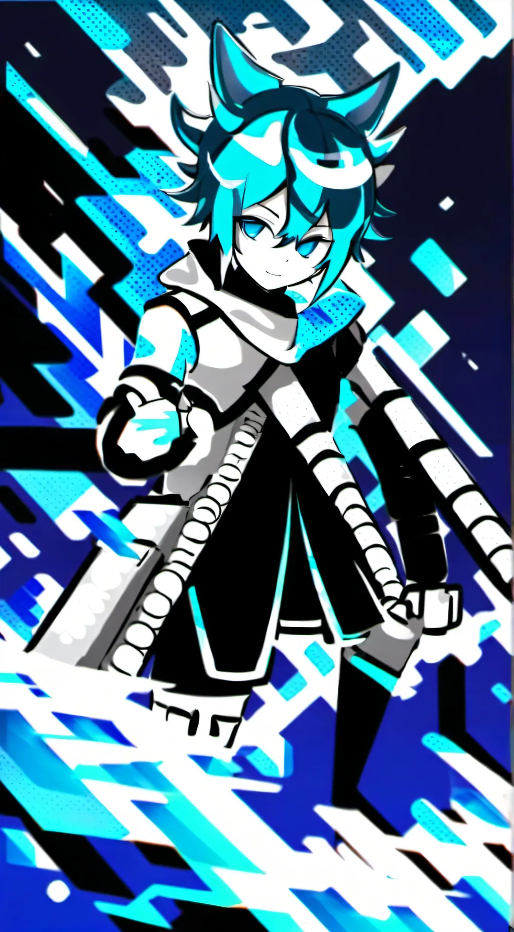 ai character: shadow milk cookie background