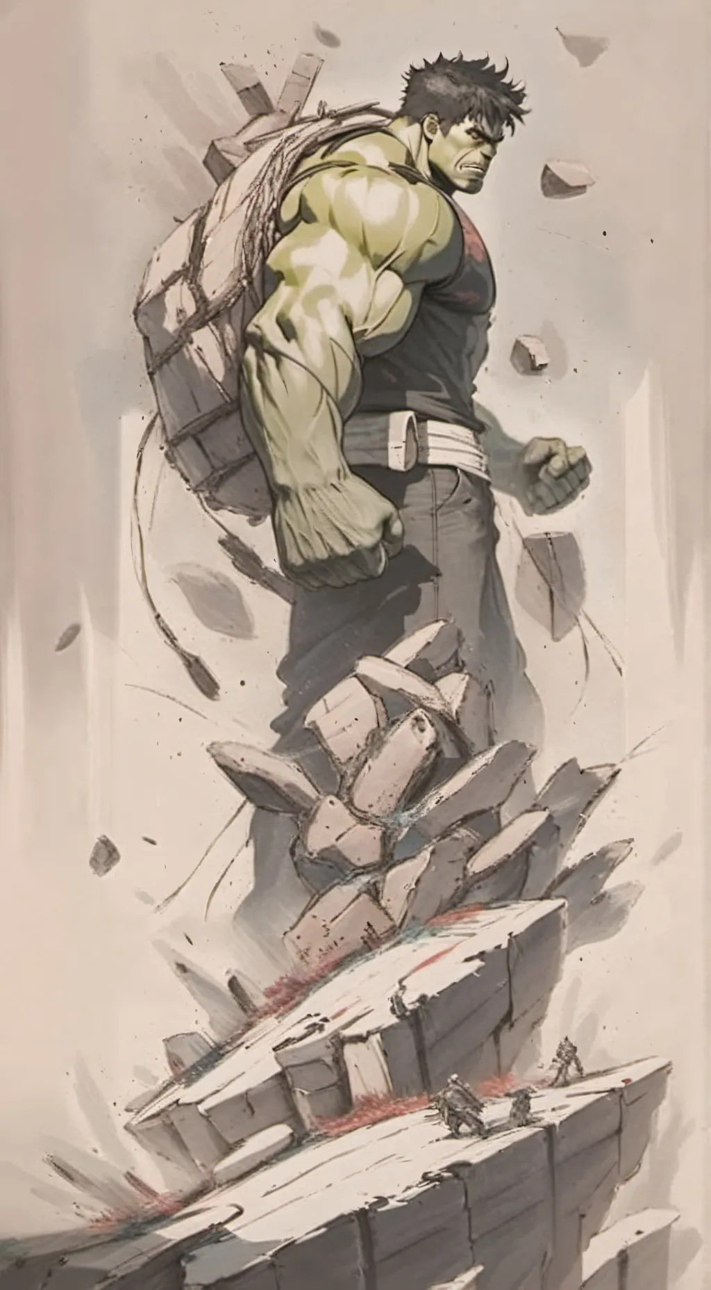 ai character: Hultra Hulk background