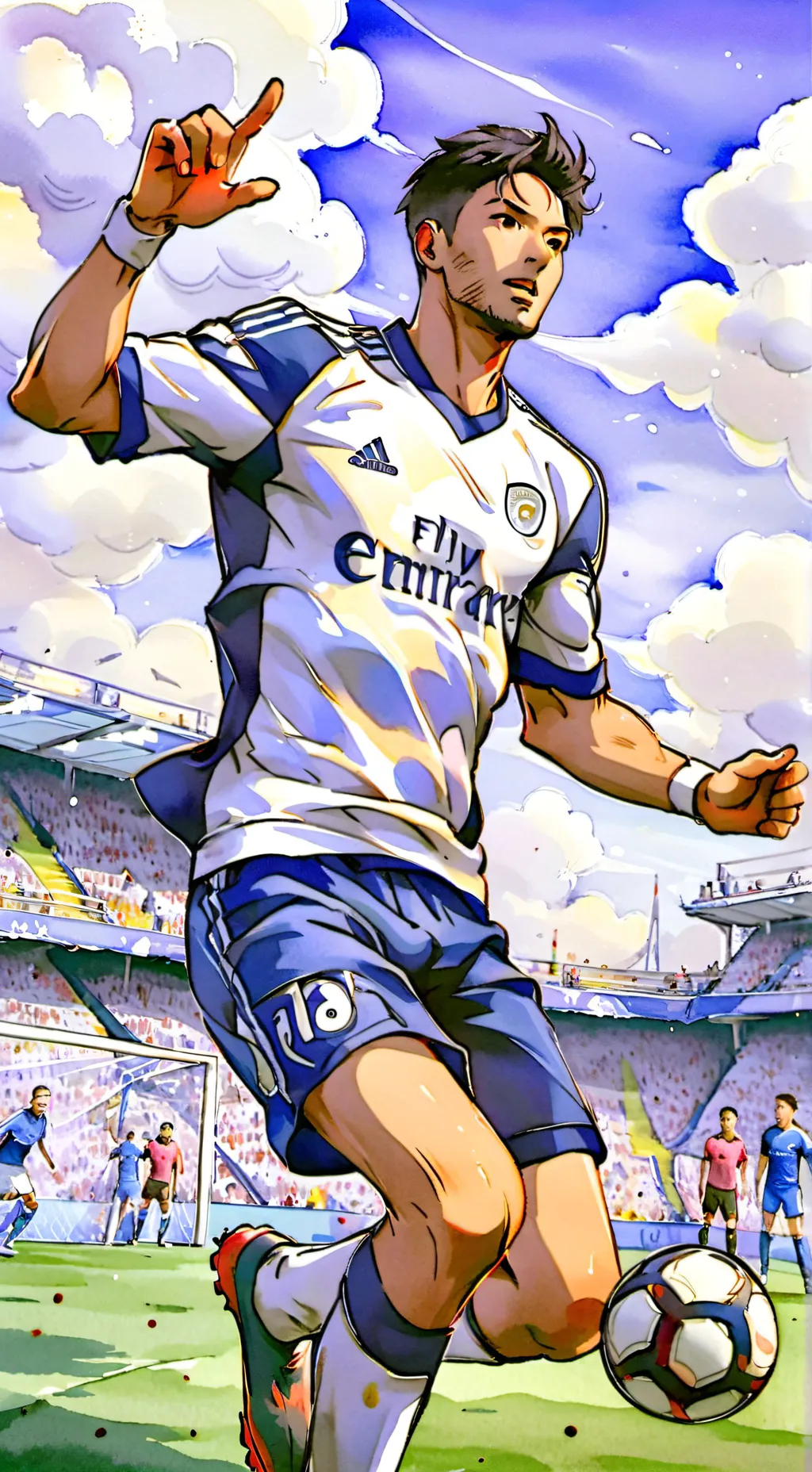 ai character: ⚽️Jogo de futebol🏟 background