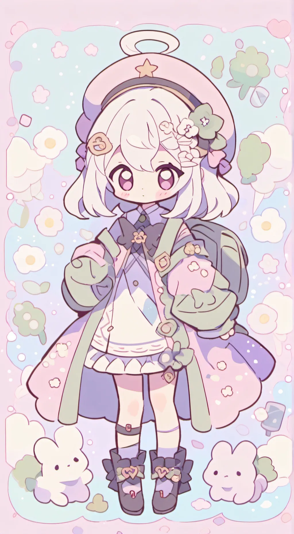 ai character: scraps x poppy background