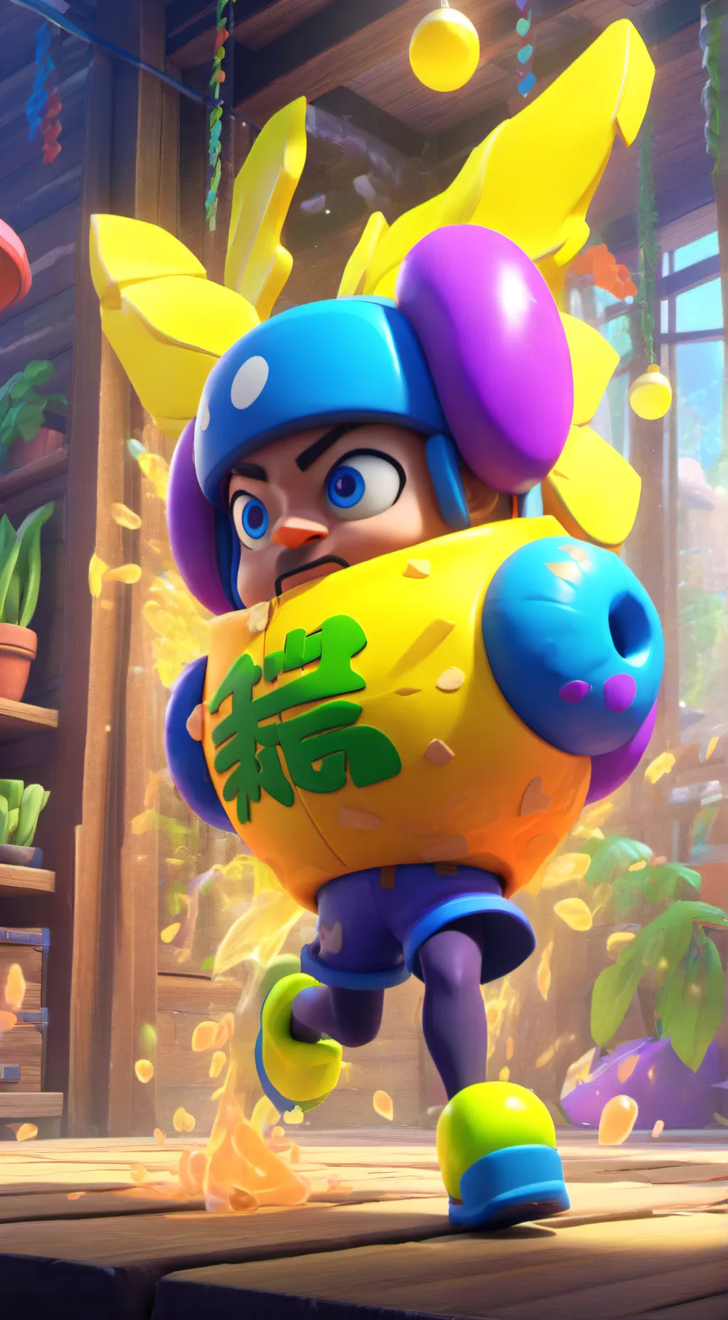 ai character: looey the balloon  background