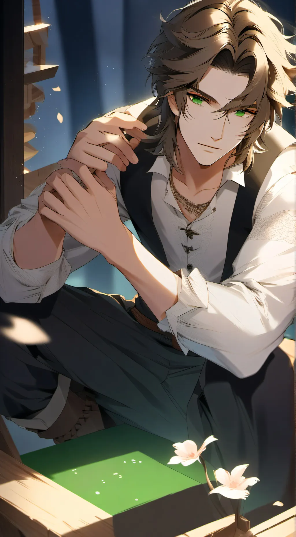 ai character: 🦟daster☘️ background