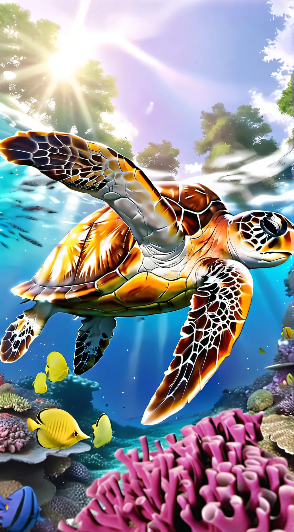 ai character: ocean  background