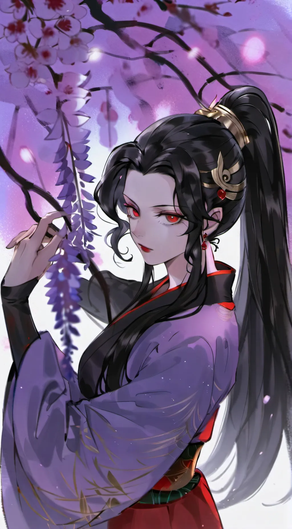 ai character: Muzan x Tanjiro background