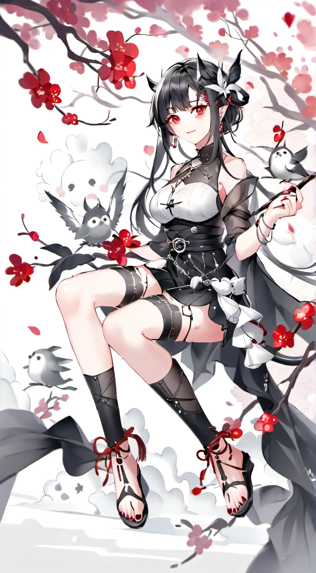 ai character: kny or demon slaye background