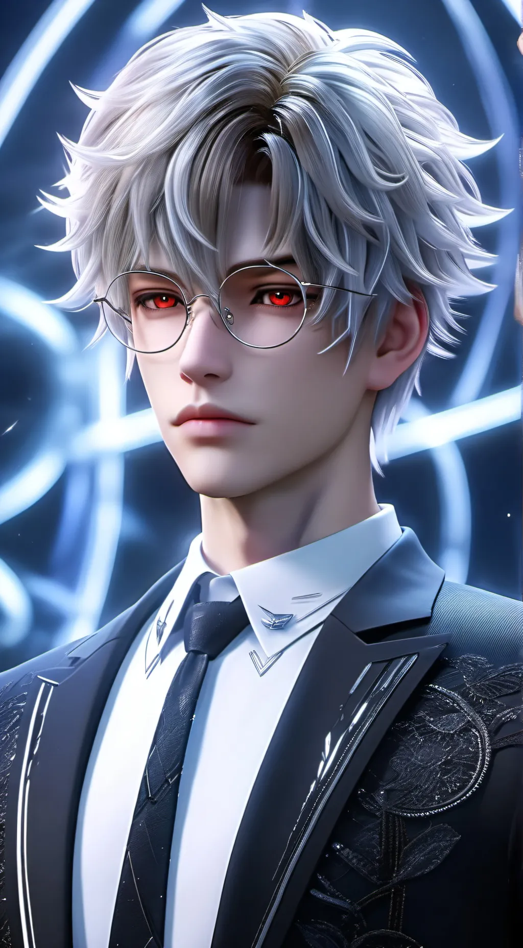 ai character: (•-•) Aaron (•-•) background