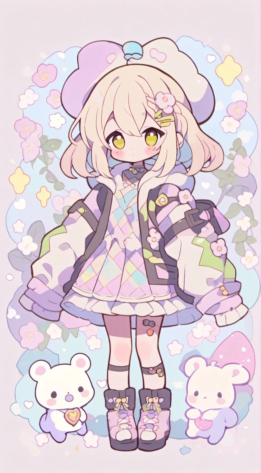 ai character: Flor background