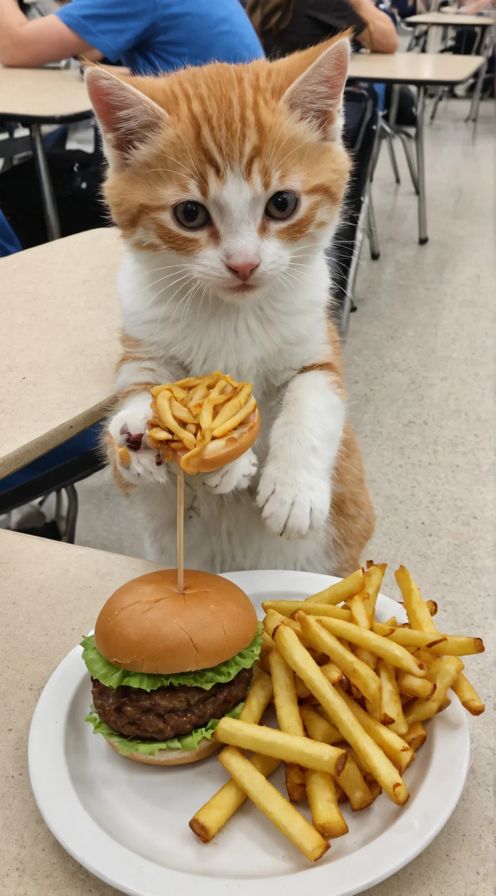 ai character: kitten i guess? background