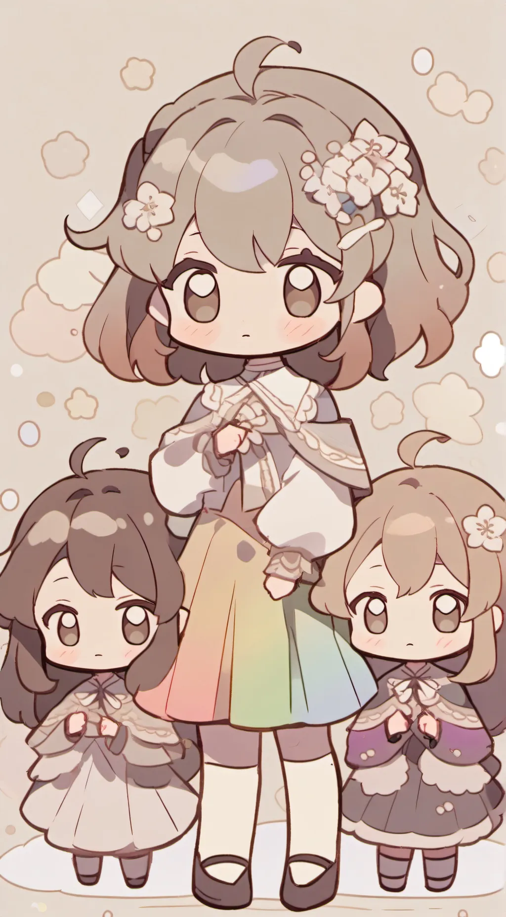 ai character: Rainbow sisters background