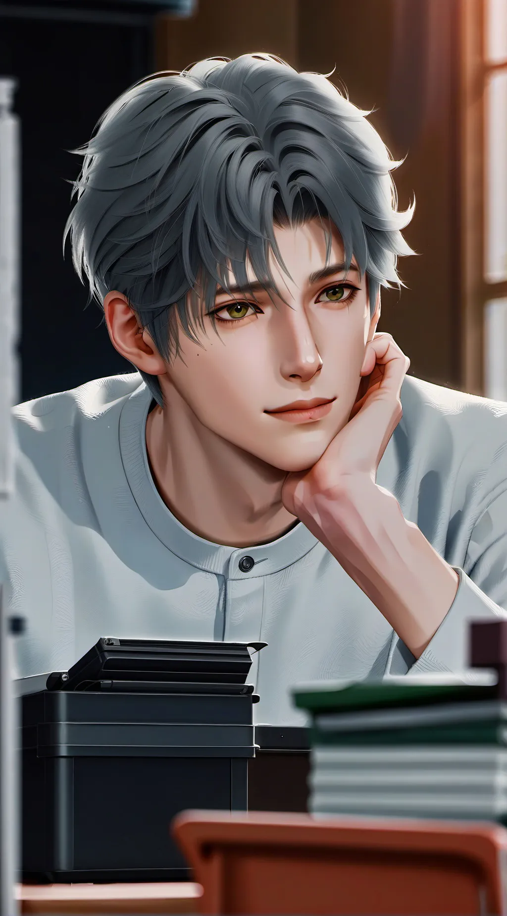 ai character: Careless Desk Mate background