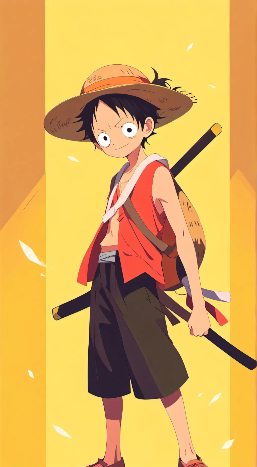 ai character: Monkey d luffy background