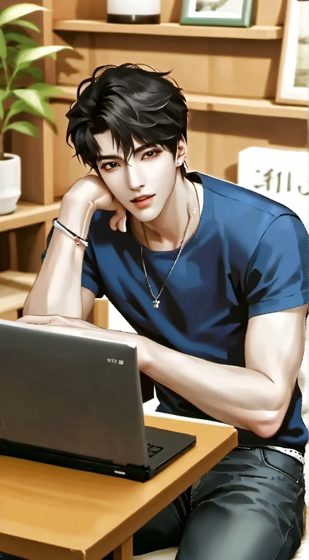 ai character: ♪Asher♪ background