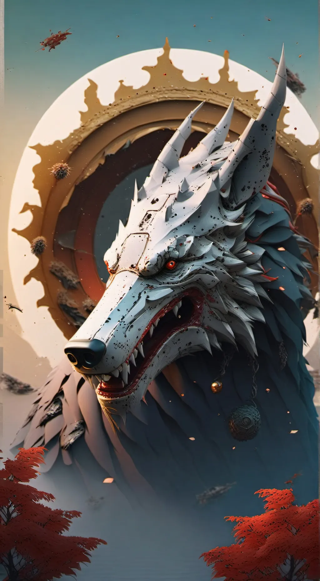 ai character: scp682 i think background