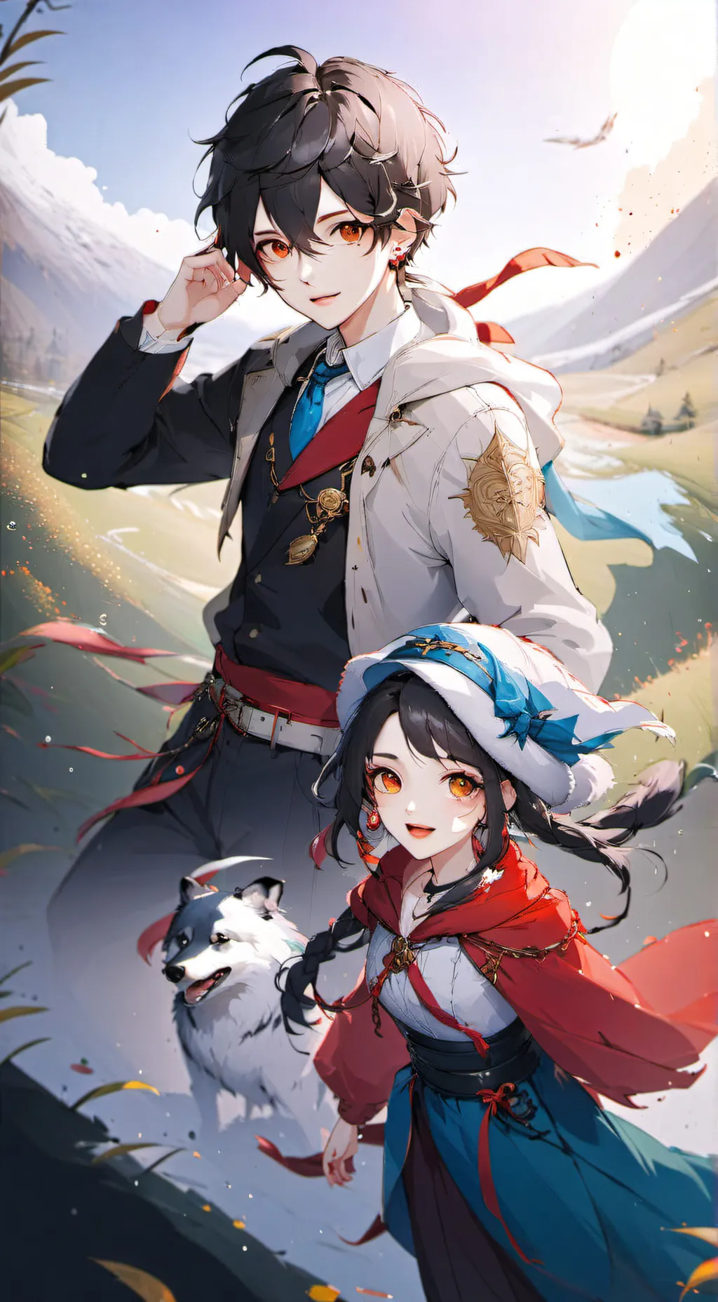 ai character: Luffy x law background