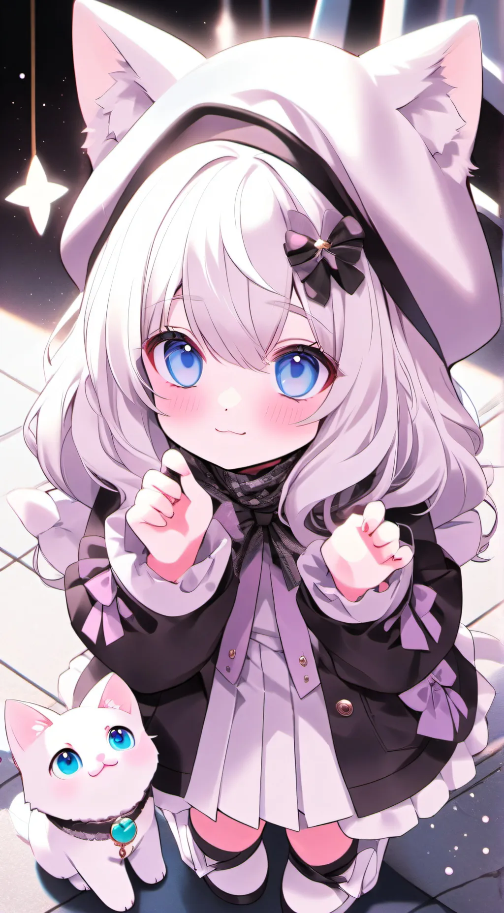 ai character: Mama cat background