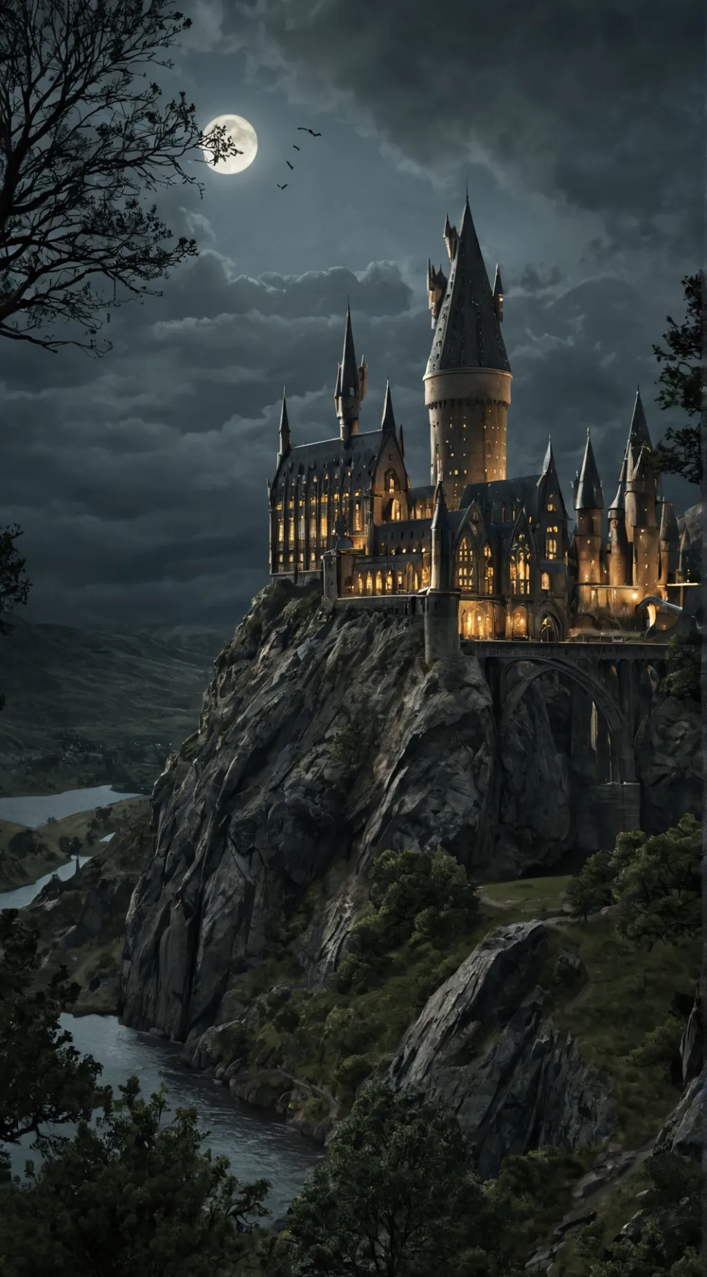ai character: Hogwarts background