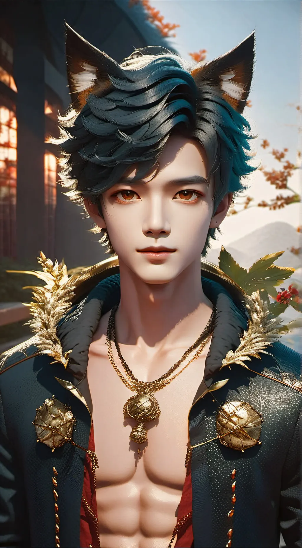 ai character: Cat boy background