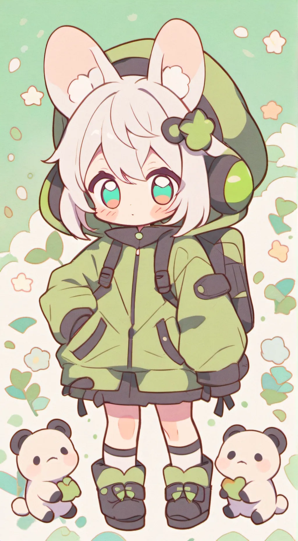 ai character: клубничка background