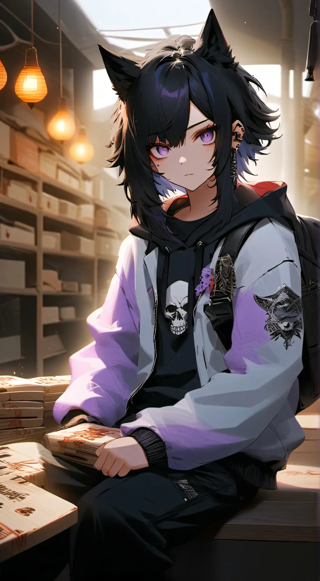 ai character: Mha x my oc  background