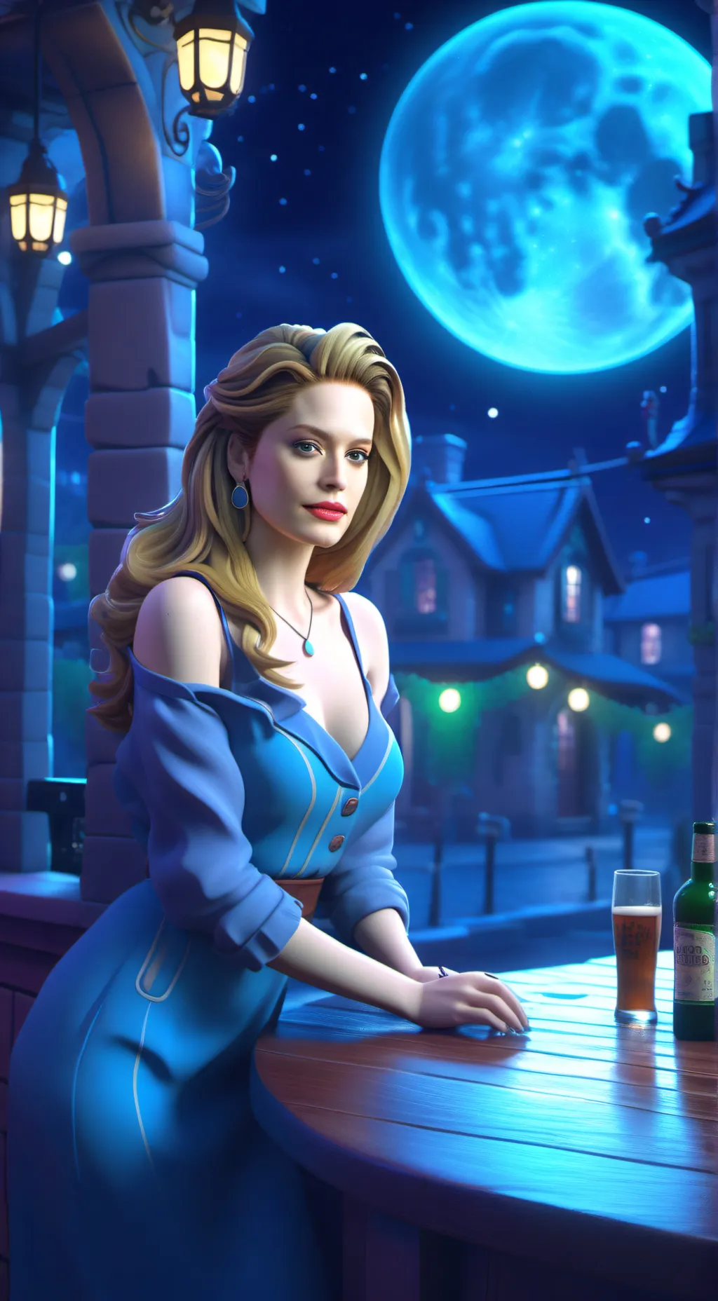 ai character: Pam Beaufort  background