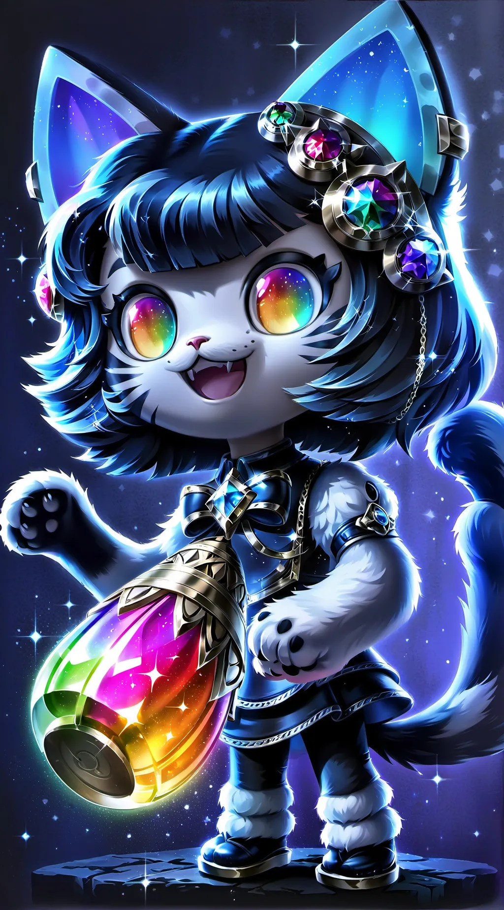 ai character: Colorful Mimic Spirit background