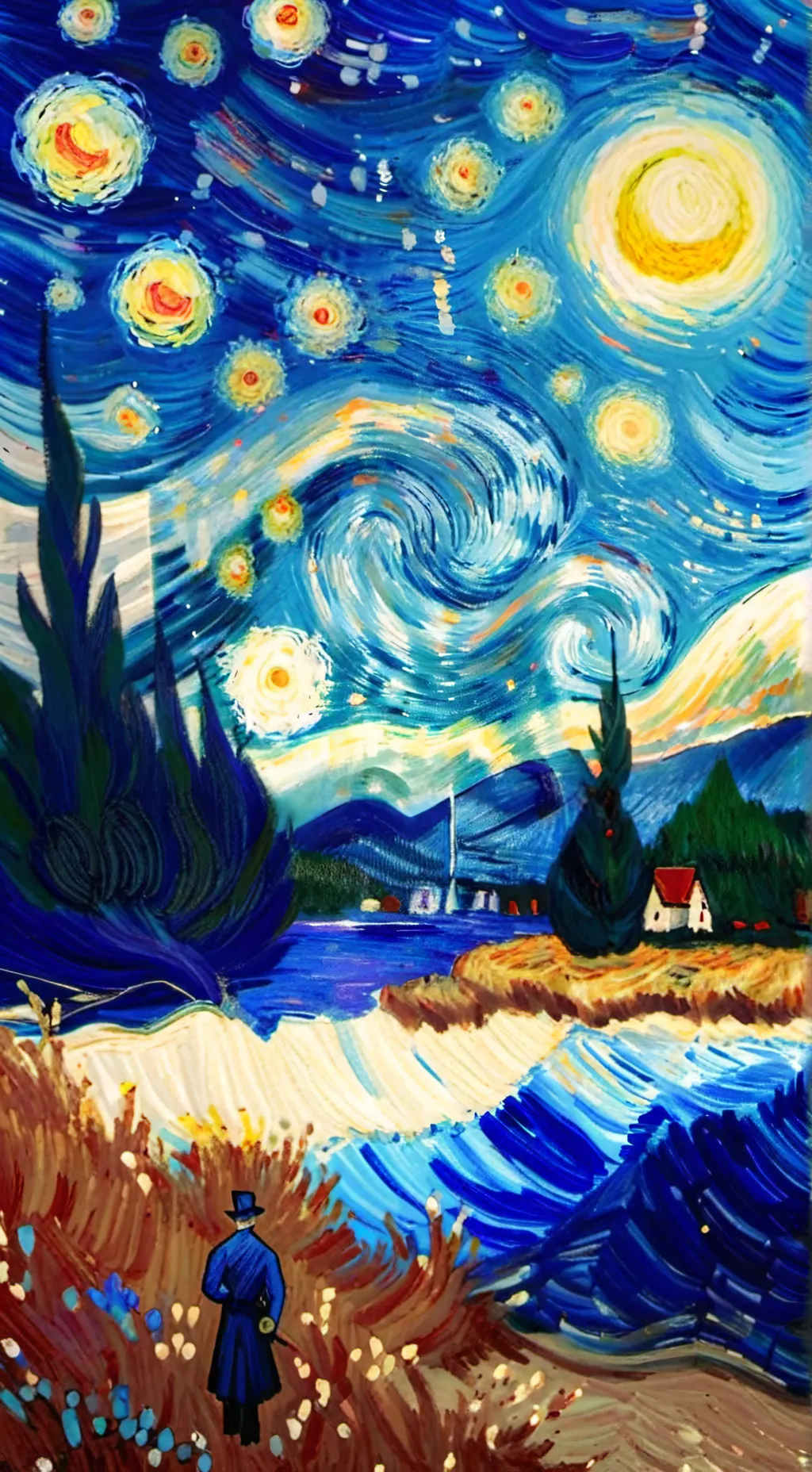 ai character: santi x nabi 💙❤ background