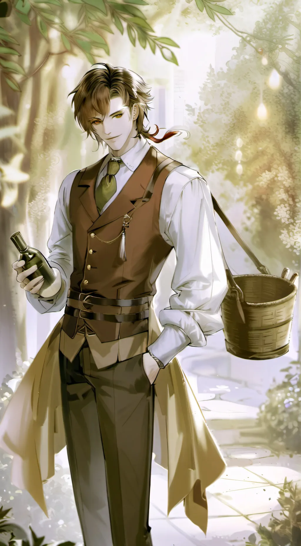 ai character: MY GODFY KING BRUD background