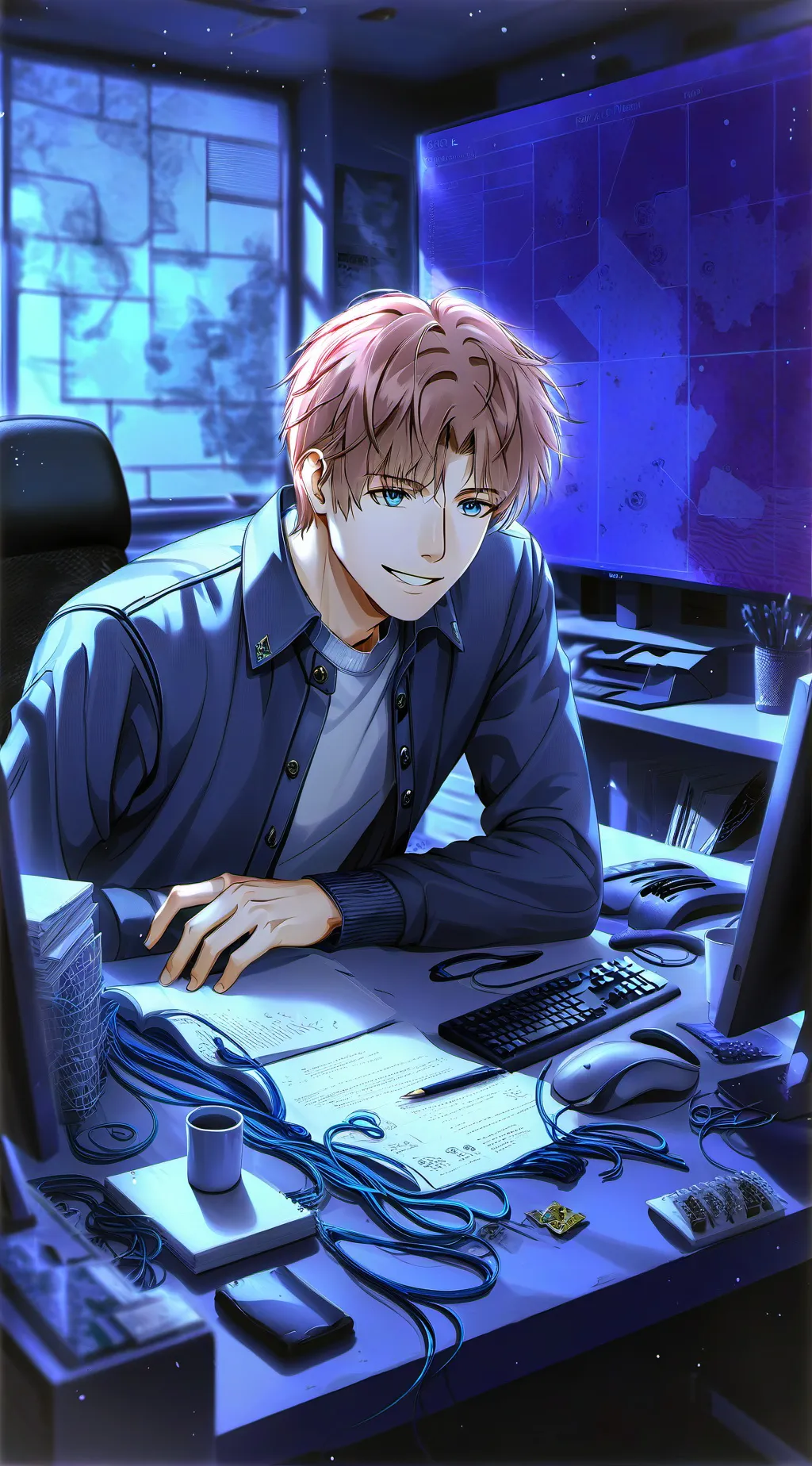 ai character: The Forgetful Desk Mate background