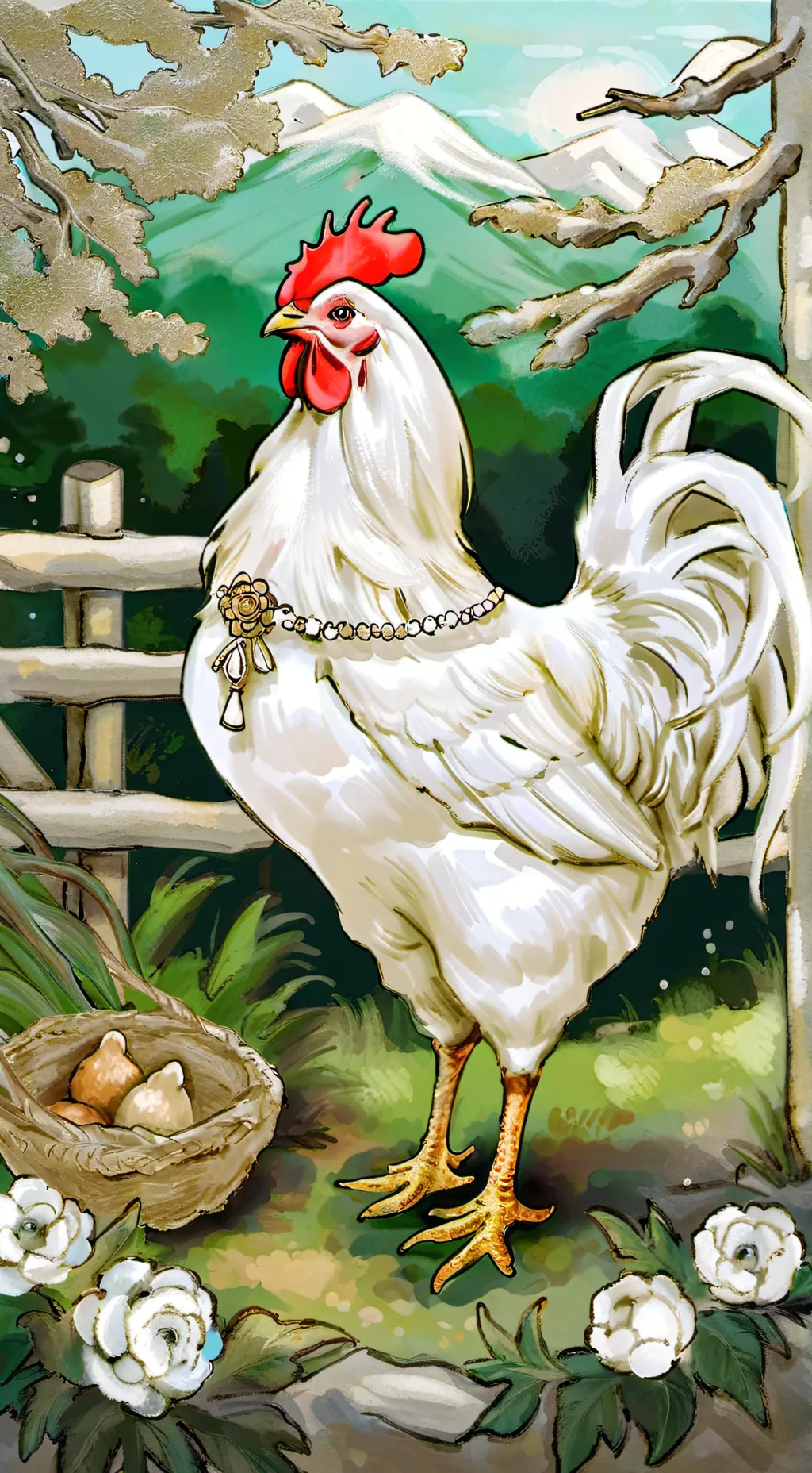 ai character: Chicken background