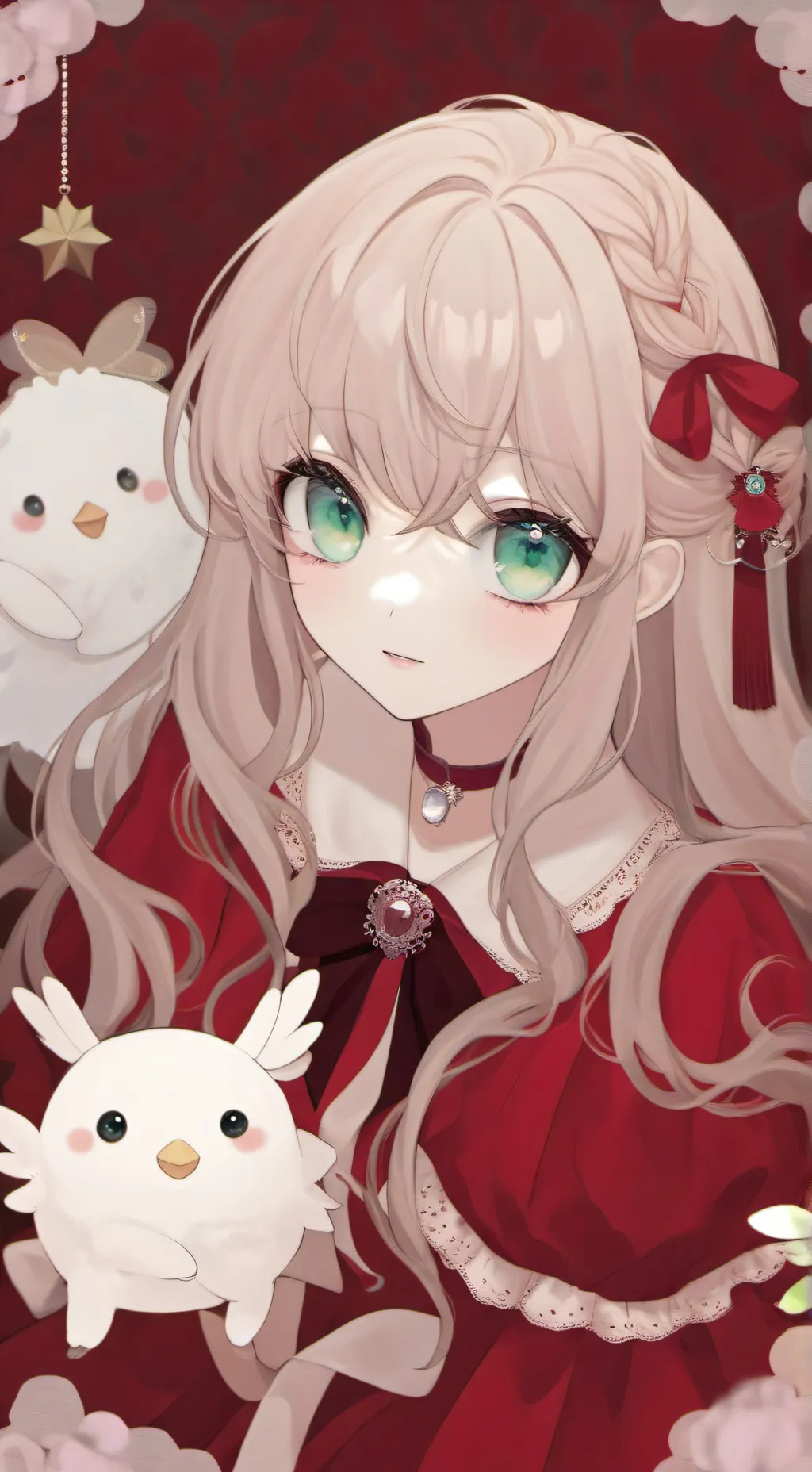 ai character: meidy 💋🤍🐞 background