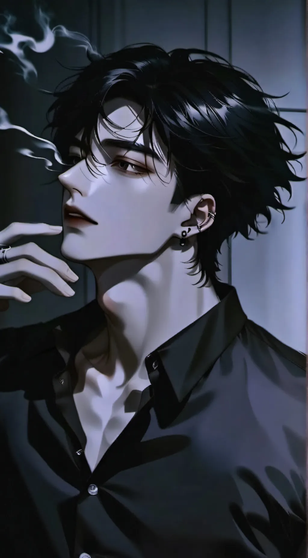 ai character: Mori Mortis  background