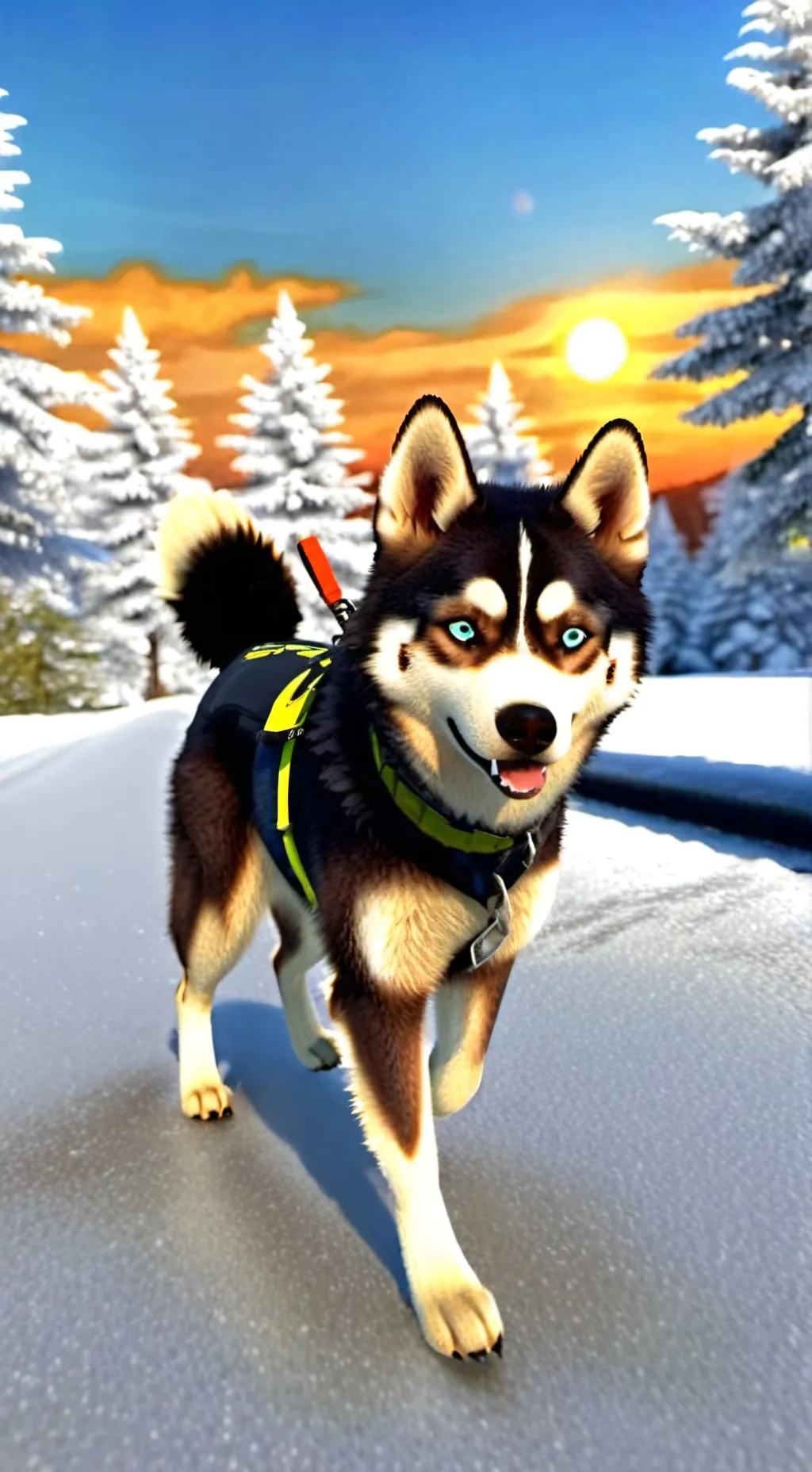 ai character: Roxy the Husky background