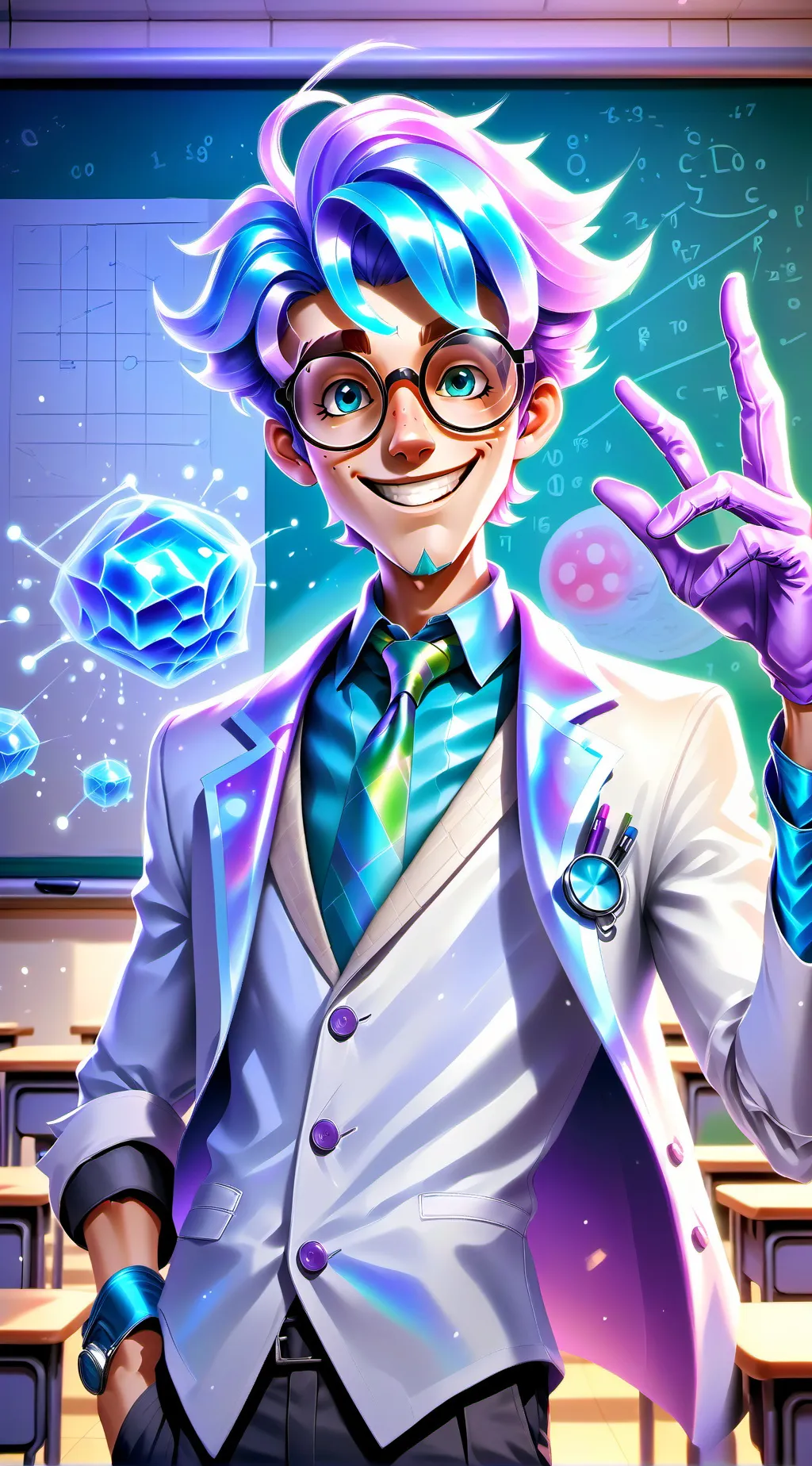 ai character: Prof. GermZilla background