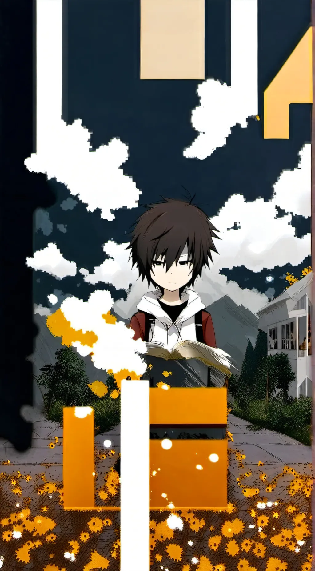 ai character: MHA kid (boy)  background