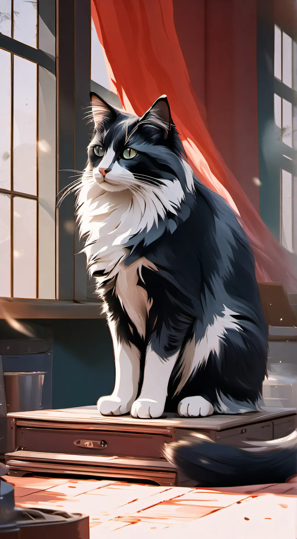 ai character: silly cat background