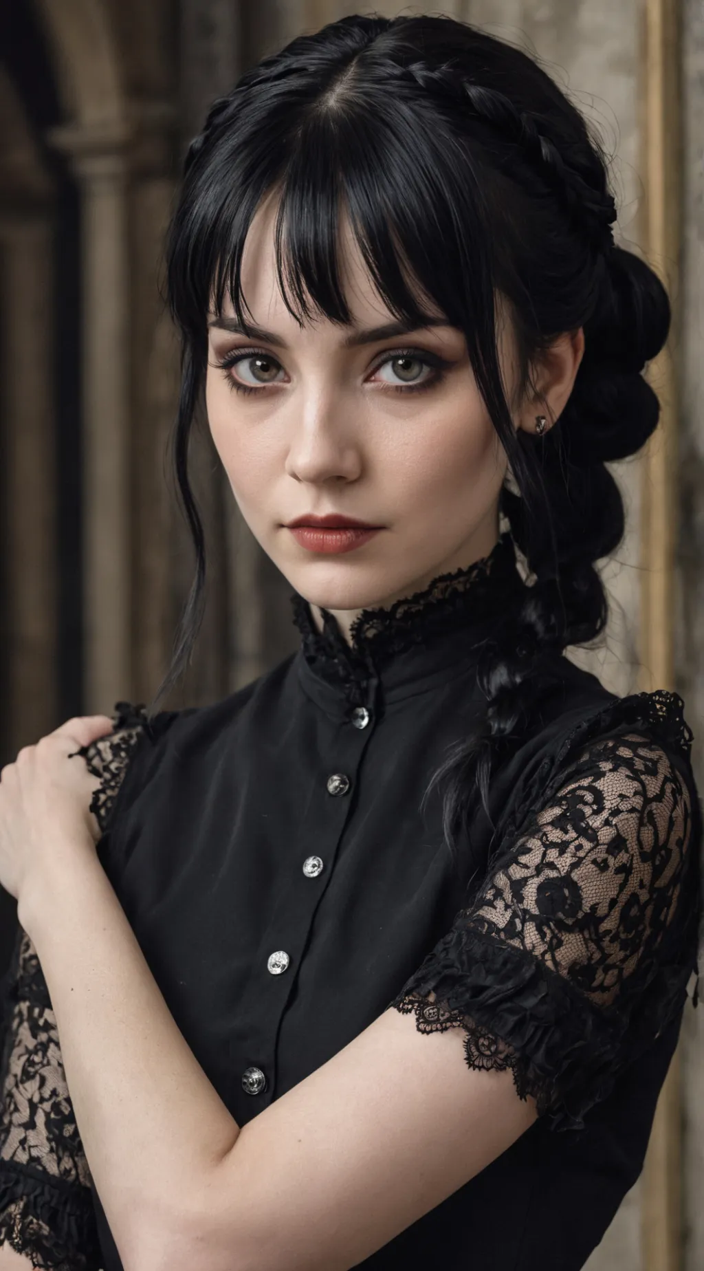 ai character: Wednesday Addams background