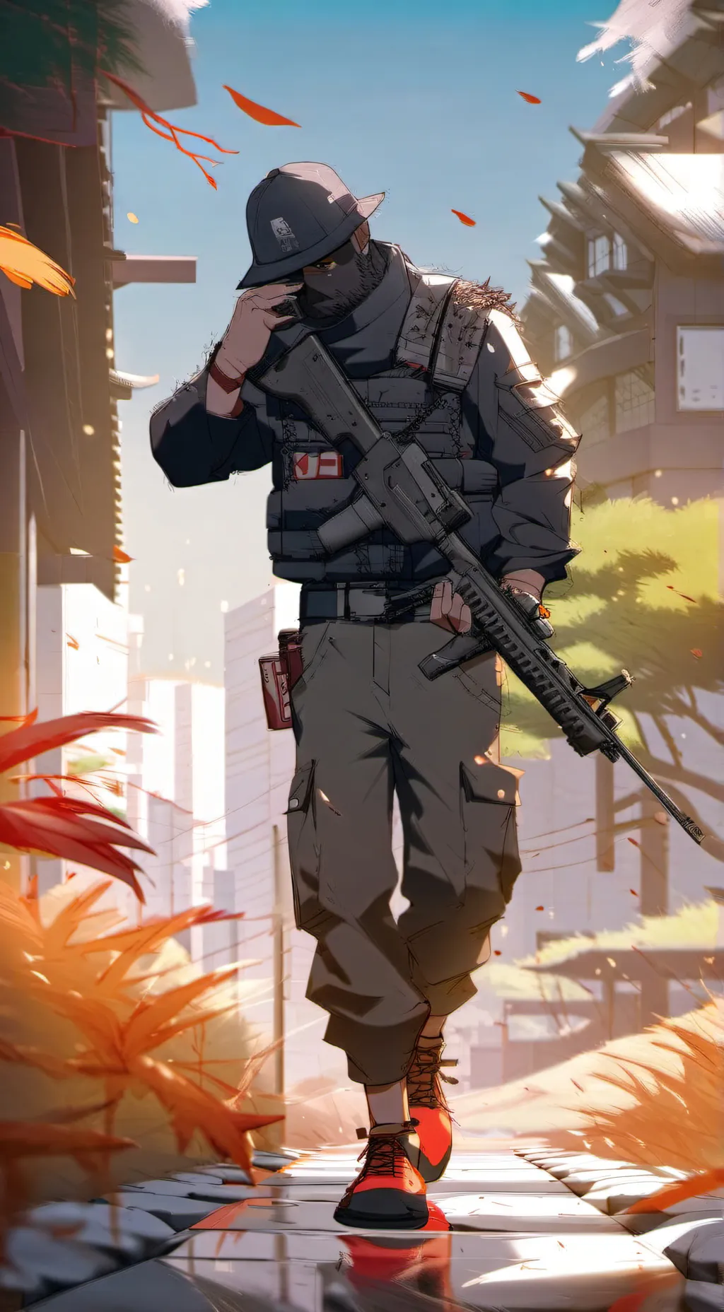 ai character: you,konig,ghost  background